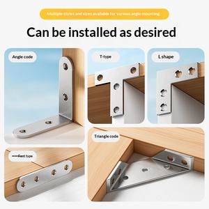 Support d'angle <span class=keywords><strong>en</strong></span> acier inoxydable à 90 degrés, fixateur d'angle droit, design moderne et simple, connecteur d'angle pour table et chaise - Product Image 3