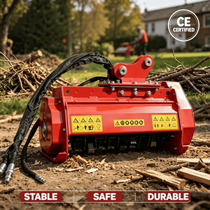 Effizienter Garten- und Forstmulcher: Hydraulischer Holzhäcksler-Baggeraufsatz, Baumastzerkleinerer und -brecher - Product Image 1