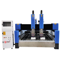 Routeur CNC à double tête 1530 avec moteur servo, contrôle NC Studio/Mach3 pour la gravure sur marbre, aluminium, granit, cuivre, pierre et bois