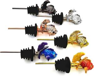 Bouchon de bouteille de vin en forme de tête d'animal, bec verseur pour boissons, mini bouchons de vin sous vide, verseur à vin pour l'alcool, pour France <span class=keywords><strong>Clos</strong></span> Erasmus - Product Image 1