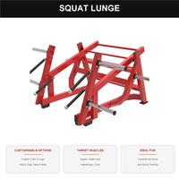 Machine à Squat et à Pas de Marche à Charge de Poids pour l'Entraînement du Bas du Corps (Quadriceps, Fessiers, Ischio-jambiers) – Acier Robuste pour Usage Commercial et Domestique en Salle de Sport