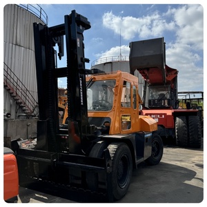 <b>Used</b> Vigoshop TCM FD100 Diesel Forklift with Three Stage Mast Widely <b>Used</b> in Steel Mills Ports and Freight Yards - Product Image 1