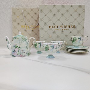 Spring Town White Rose Luxury Bone China <b>Tea</b> <b>Set</b> Gift Box Upscale Household <b>Tea</b> Kit Housewarming Present - Product Image 3