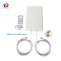 Antena de Comunicación de Panel 4G Lte Mimo 2x2 Direccional de 16dBi para Amplificador de Señal de Largo Alcance para Exteriores