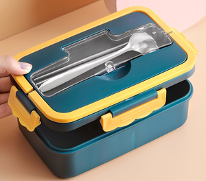 QY la nouvelle boîte à lunch en plastique, boîte à lunch pour étudiants, four à micro-ondes, vaisselle japonaise, compartimentée, isolée, <span class=keywords><strong>bento</strong></span> <span class=keywords><strong>facile</strong></span> à utiliser - Product Image 6