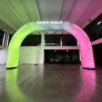 Arche publicitaire gonflable LED Oxford RGB Arc-en-ciel pour extérieur, durable et renforcée, avec éclairage intégré