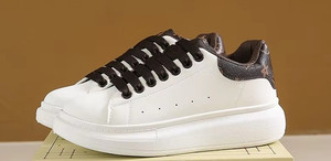 Ban Đầu Thiết Kế Sang Trọng Màu Trắng Cộng Với Kích Thước Thể Thao Giày Trượt Giản Dị <span class=keywords><strong>Sneakers</strong></span> Thoáng Khí Bằng Sáng Chế Da Mềm Mại Thoải Mái - Product Image 6