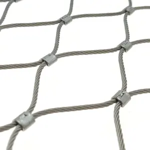 Balaustra sulla scala SUS316 di Sicurezza webnet balaustra di tamponamento in acciaio inox maglia di cavo, Custodia Protettiva scala di corda di filo di maglia