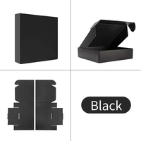 Großhandel Luxuriöse Wellpappe T-Shirt-Boxen Maßgefertigte Schwarze Kleidungsverpackung Geprägtes Recycelbares Design für Versand und Geschenke