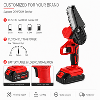 Mini tronçonneuse sans fil 20V MAX sans balais, 4/6/8 pouces, batterie lithium, pour l'élagage des branches, fabricant OEM
