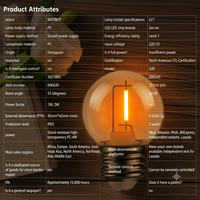 Ampoule LED G45 Économe en Énergie, Culot E26/E27, Étanche, Matériau PC, Température de Couleur Multiple, Lumière Ambiante Paysagère, Guirlande Lumineuse Fonctionnelle
