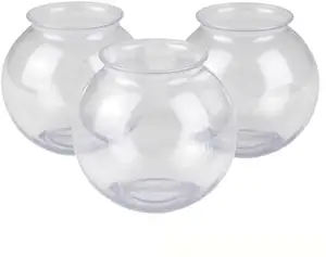 Petits bols en plastique bols en plastique transparent-Mini bols à poisson-Vases en plastique pour centres de table