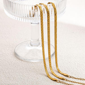 Fashion <b>Chains</b> Necklaces 18K Gold Plated <b>Titanium</b> Steel Simple Versatile Summer Jewelry - Product Image 2