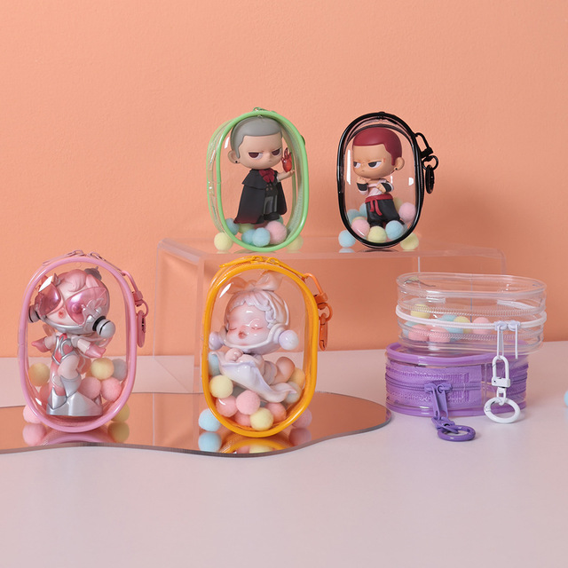 Custom Logo Waterproof Doll Carrier Bag PVC High-Transparency Three-Dimensional Closed Transparent Blind Box Display Storage Bag