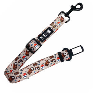 Sabuk pengaman mobil kucing anjing peliharaan, sabuk pengaman mobil yang kuat dan tahan lama dapat disesuaikan dengan pola cetak personalisasi - Product Image 2
