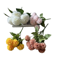 Bouquet de fleurs artificielles de chrysanthèmes à 7 têtes, fait main, moderne, pour Noël, Thanksgiving, la Saint-Valentin, le Nouvel An