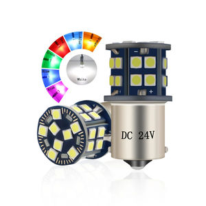 ไฟเบรกรถบรรทุก 24V ไฟเลี้ยว ไฟถอยหลัง หลอดไฟ LED RGB 24V P21W สีขาว เหลือง แดง หลอดไฟ LED Ba15s P21w สำหรับรถบัส - Product Image 1