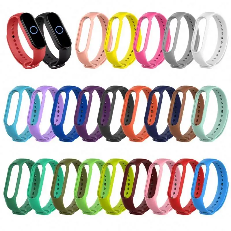 Wrist Strap Colorful Sport Band for Xiaomi Mi Band 3 4 5 Matte TPU Strap Bracelet Wristband Straps