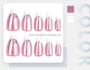 Ensemble d'<span class=keywords><strong>ongles</strong></span> artificiels en acrylique à pression, style français, longueur moyenne, <span class=keywords><strong>faux</strong></span> <span class=keywords><strong>ongles</strong></span> magnifiques - Product Image 5