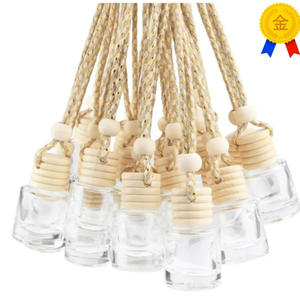 Wholesale 5ml Hanging Clear Glass Wooden <b>Air</b> <b>Freshener</b> Car Diffuser Aroma Bottle for Perfume - Product Image 4