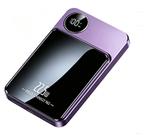 Batterie externe sans fil magnétique multicolore, capacité 1w/2w, charge rapide sans fil, affichage numérique, batterie externe portable mince