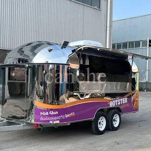 Chariot de restauration mobile en acier inoxydable pour hot-dogs et pizzas, idéal pour la vente en rue - Offre spéciale - Product Image 1