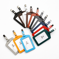 Pochette en cuir PU de qualité supérieure avec cordon assorti pour badge d'identification de visiteur d'événement ou de conférence – Livraison rapide – Pro