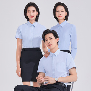Unisex Short Sleeve Oxford Shirt 100 Polyester School Uniform For Students Teachers Spring 2025 - Product Image 1
