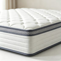 Matelas hybride matelassé avec surmatelas, matelas à ressorts ensachés indépendants pour la maison, la chambre, l'hôtel, commande en gros
