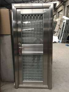 Porte de sécurité à Double entrée en acier inoxydable, meuble Commercial, à domicile, sécurité de luxe - Product Image 4