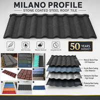 Tuiles de toiture en pierre revêtues populaires, panneaux de toiture en métal Aluzinc, résistants à la chaleur et imperméables pour les maisons tropicales