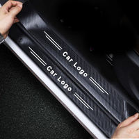 Protection de seuil de porte de voiture en cuir lumineux personnalisé, étanche, écologique, anti-rayures, anti-trocades, pédale de bienvenue automatique