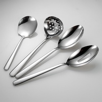 Ensemble de couteaux, fourchettes et cuillères élégants en acier inoxydable 304 poli miroir, modèle élégant, série complète pour hôtel et restaurant
