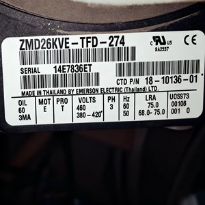 Compresseur Scroll Carrier ZMD26KVE TFD 974 24V à économie d'énergie pour entrepôt frigorifique - Product Image 5