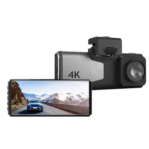 ダッシュカム4Kビデオレコーダースマート4 "IPS GPS 2160P2カメラCARDvr Wifiダッシュカムカメラ自動ナイトビジョン24パーキングモニター