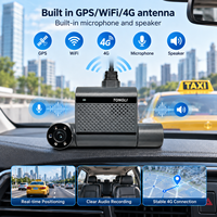 Caméra embarquée 1080P double canal avec stockage TF 1 To, GPS intégré, WiFi 4G, micro et haut-parleur pour taxis et véhicules de covoiturage
