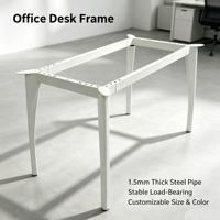 Pieds de table en acier thermolaqué noir, cadre de bureau personnalisé pour poste de travail, fabricant de quincaillerie de mobilier