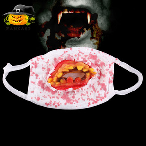 Masque de vampire d'Halloween avec dents sanglantes, accessoire de costume en PVC pour les farces de fête, film d'horreur - Product Image 1