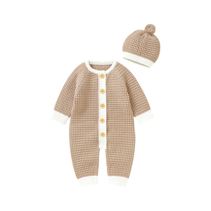 Mimixiong Oem Fabrieksprijs Groothandel Peuter Pasgeboren Kleding Unisex Baby Outfits 2 Stuks Set Lange Mouw Romper Met Capuchon - Product Image 4