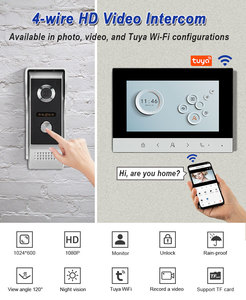 2025 đa căn hộ chuông cửa hệ thống intercom 1080P 7 inch HD WIFI video intercom tuya 4 dây Doorphone cho nhà biệt thự - Product Image 4
