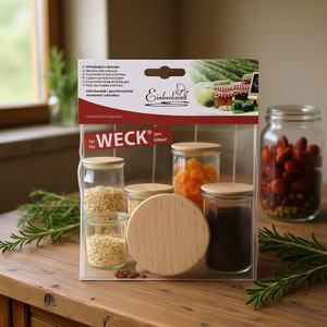 Tapas de madera Weck de haya de 60 mm para tarros de conservación y almacenamiento - Product Image 3