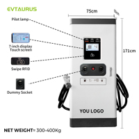 Nueva Estación de Carga Rápida para Vehículos Eléctricos EVTAURUS, 100kW de Potencia, Construcción Robusta, Controles Intuitivos para Uso Público, Certificación CE