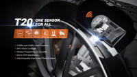 Sensor TPMS T20 de Foxwell con válvula de goma, doble frecuencia 433Mhz 315Mhz