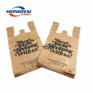 โรงงานราคาถูกขายส่งล้างธรรมดาพลาสติกเสื้อกั๊ก Carrier กระเป๋าพลาสติกเสื้อยืดกระเป๋าสำหรับบรรจุของขวัญ - Product Image 1