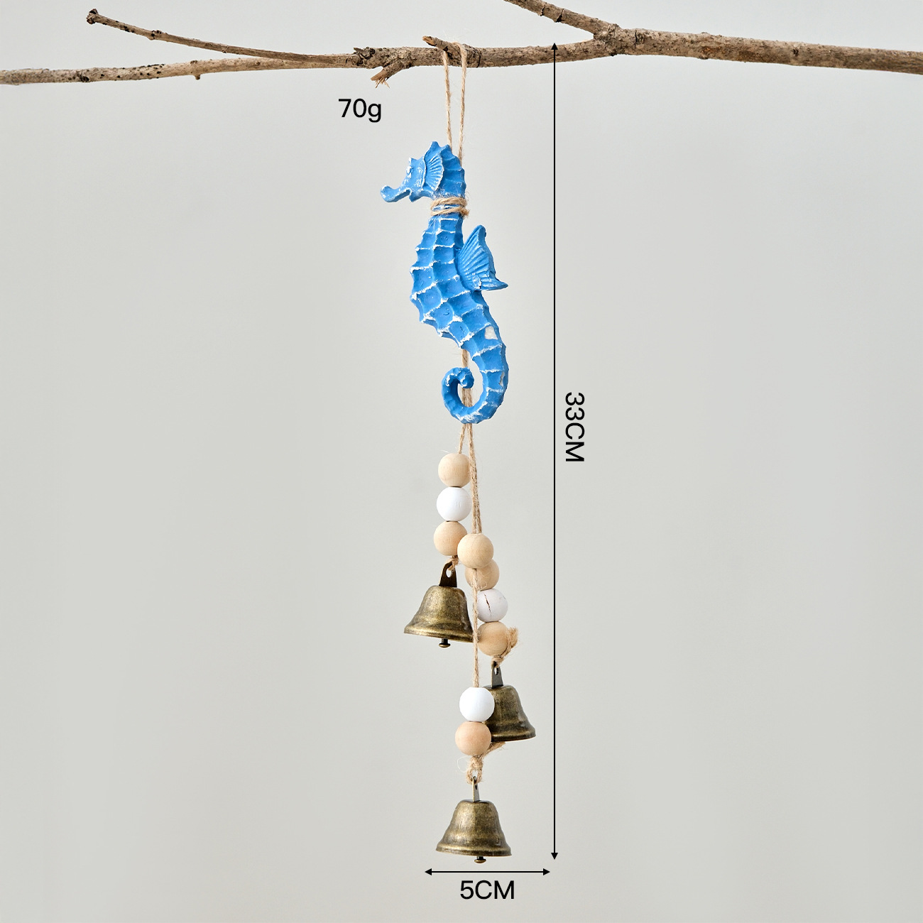 Light blue seahorse bell
