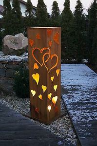 Iluminación Decorativa para Exteriores, Escultura de Jardín, Baliza de Acero Corten, Lámpara LED Roja Oxidada, Resistente al Agua y a la Intemperie, para Paisajismo - Product Image 2