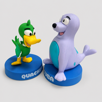 Lot de figurines personnalisées en PVC et silicone, animaux (mangoustes, canards), collection Kawaii, petits articles décoratifs de bureau