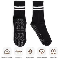 Bas quantité minimale de commande coloré femmes coton anti-dérapant Grip chaussettes en gros antidérapant tricoté Yoga chaussettes en Stock Pilates chaussettes