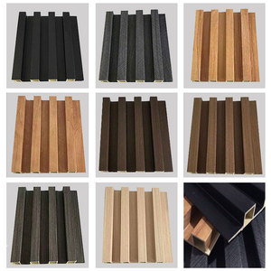 Di lunga data in plastica per interni in legno di mattoni di legno decorazione grande scanalato wpc parete dei pannelli interni per la decorazione domestica - Product Image 2
