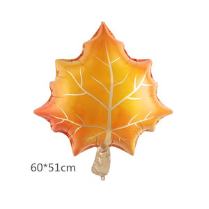Ballon de dinde de Thanksgiving arrangement de feuilles de poulet rôti feuille d'érable jaune cône de pin tortue ballon de feuille arrière - Product Image 5